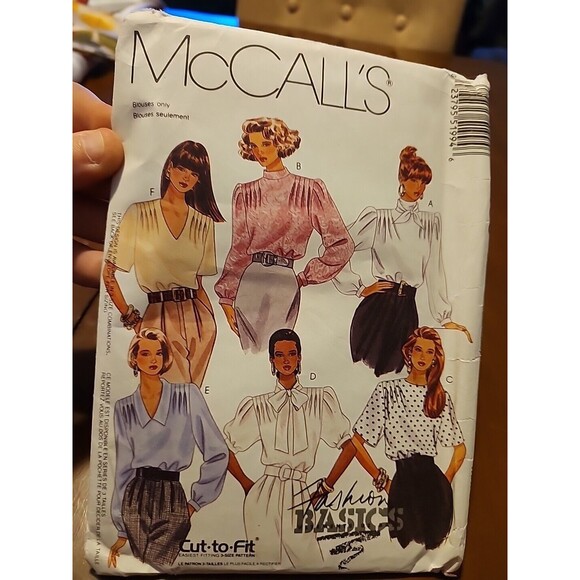 McCalls 5199 Misses Blouses & Scarf Sizes 16-18-20 F Vintage 1991 Sewing Pattern - Picture 4 of 8